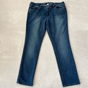 Sonoma Slim Straight Leg Mid Rise Medium Wash Blue Jeans Denim Women Sz 14